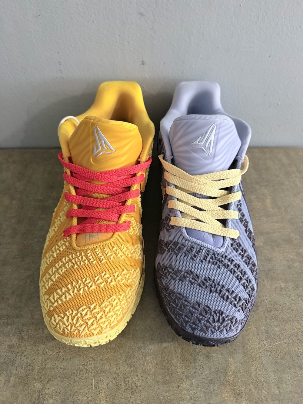 Kids Color-Block Knit Sneakers - Yellow & Lavender
